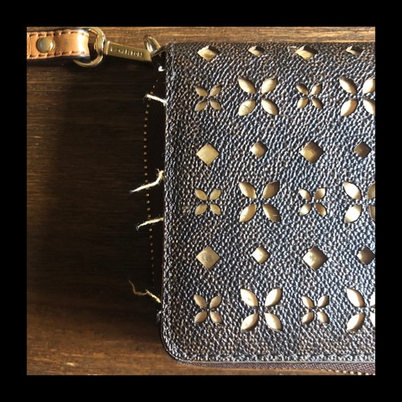 Michael Kors Perforated Zippered Wallet and Wristlet - Picture 7 of 11